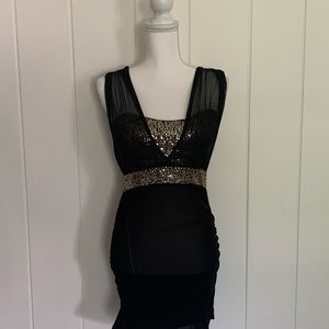 Black and Gold Party Dress